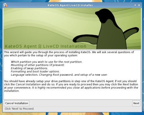 michaellarabel.com: KateOS 3.2: Installation Made Easy